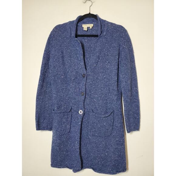 The Territory Ahead Sweater XS Womens Navy Blue Long Cardigan Pockets LambsWool - Picture 8 of 8
